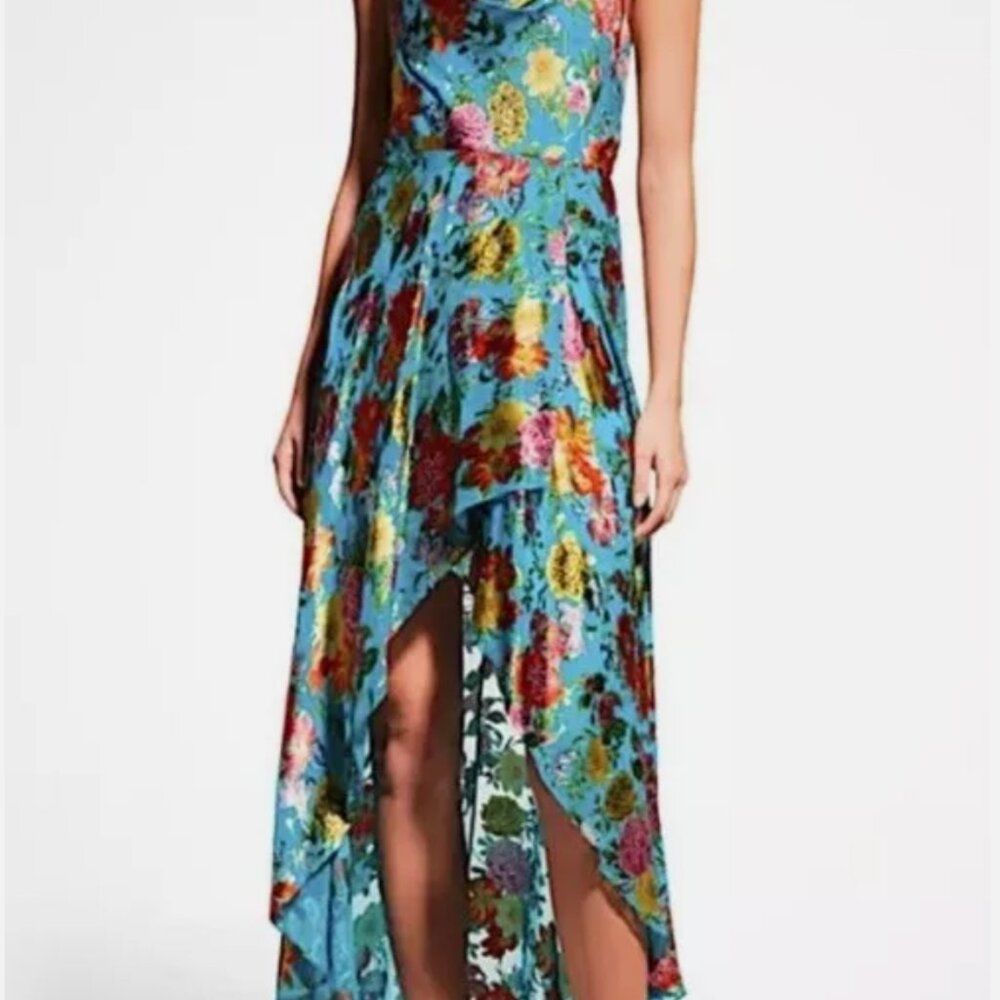 Alice + Olivia Christina Cowl Neck High-Low